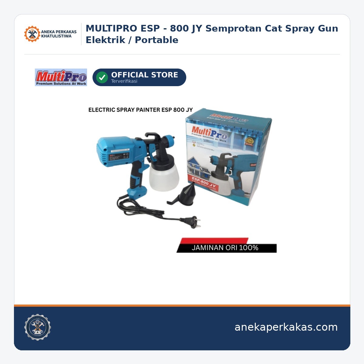 MULTIPRO ESP - 800 JY Semprotan Cat Spray Gun Elektrik / Portable — tersedia di Aneka Perkakas Pontianak