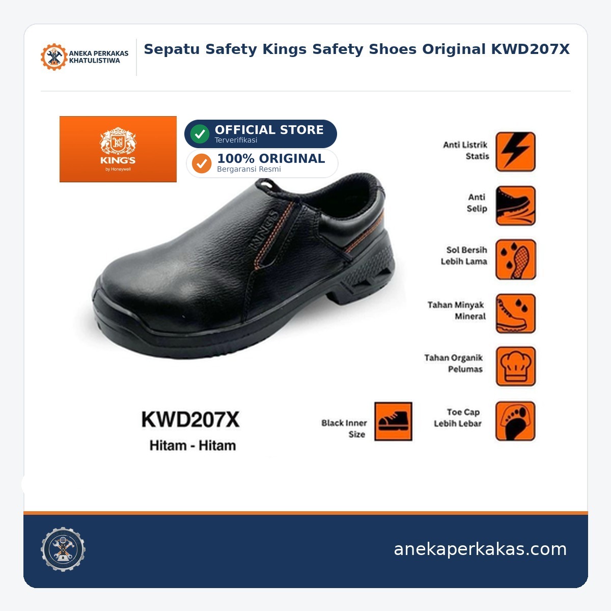 Sepatu Safety Kings Safety Shoes Original KWD207X — dikirim dari Pontianak ke Siantan