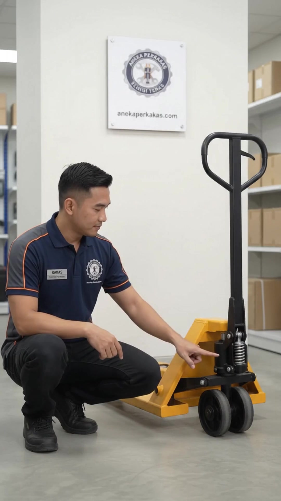 Cara Kerja Hand Pallet: Kenapa Dua Ton Bisa Didorong Satu Orang