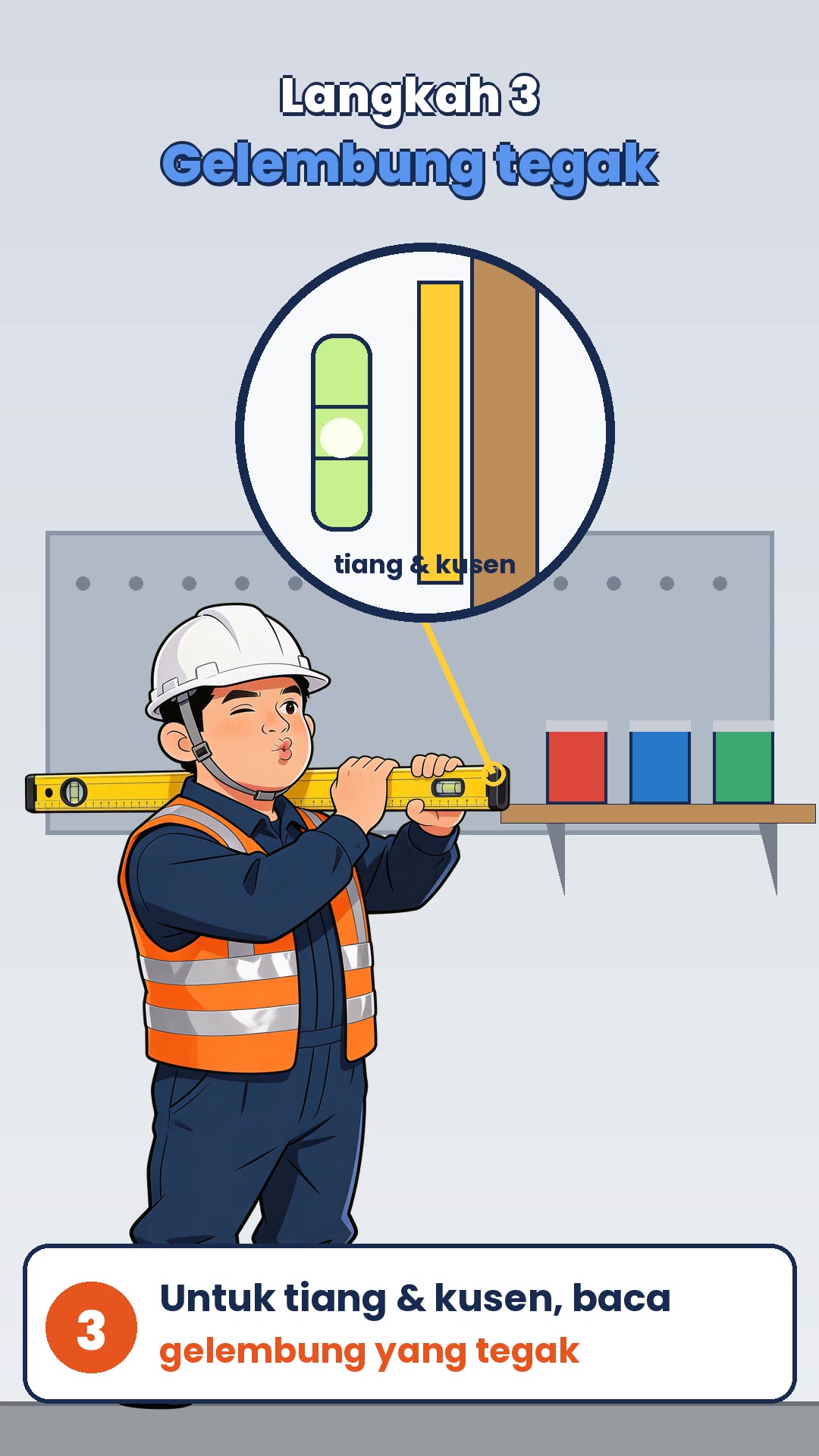 Cara Pakai Waterpass Supaya Rak Tidak Miring