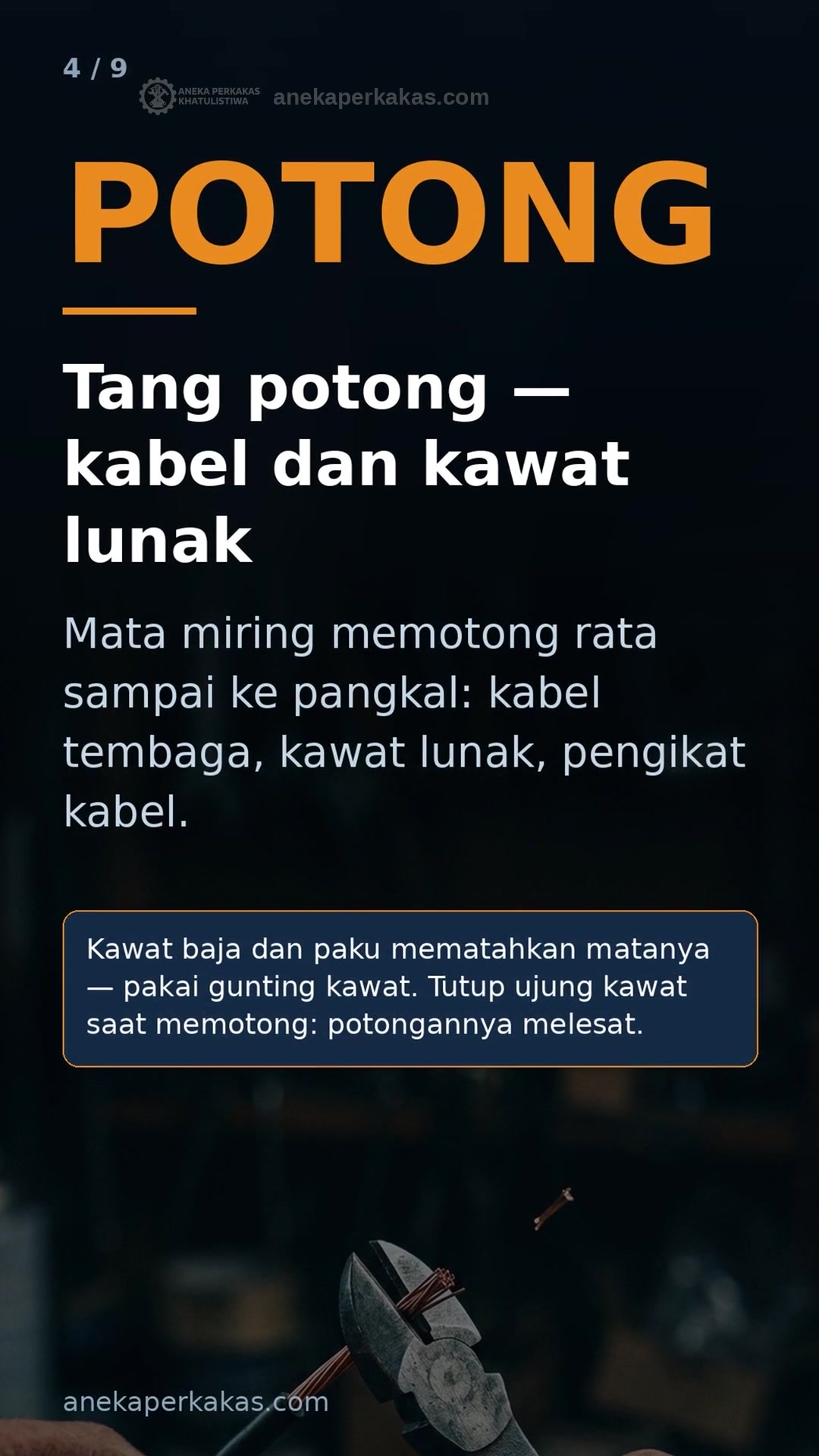 5 Jenis Tang, 5 Pekerjaan