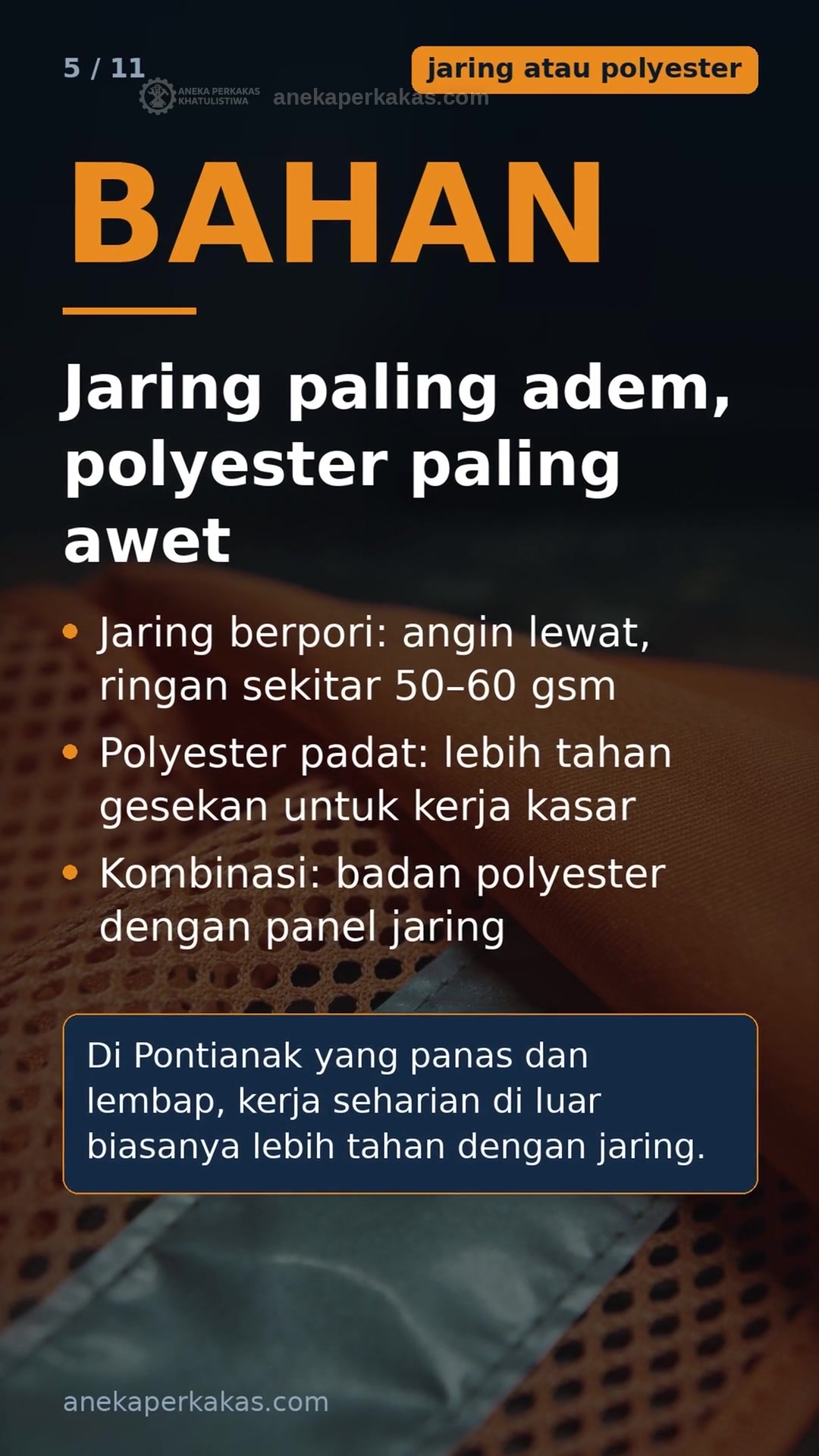 Memilih Rompi Safety Menurut Tempat Kerja: Kebun, Jalan Malam, Proyek, dan Sungai
