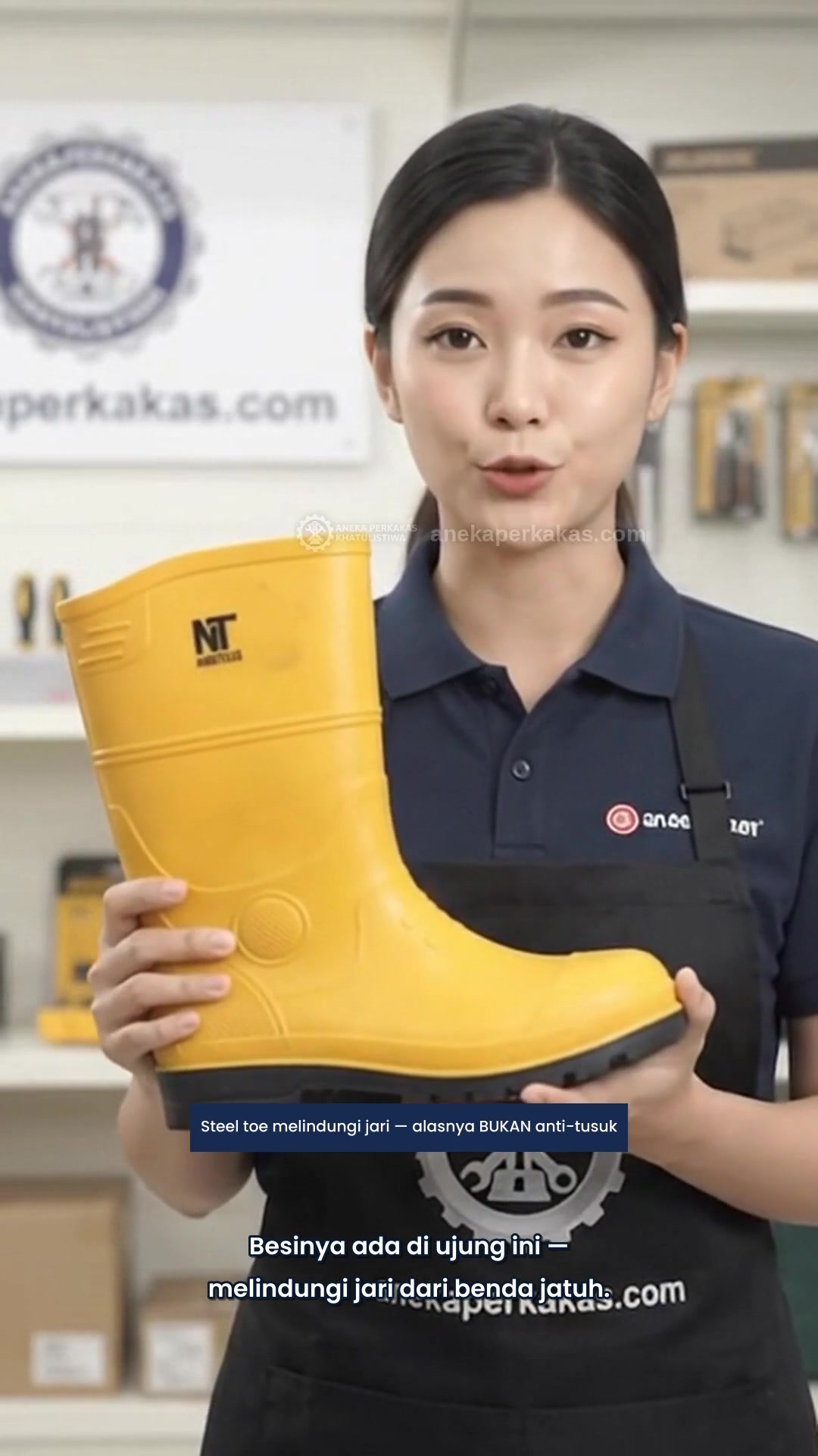 Neka menjelaskan sepatu safety boot Nautilus (ada besi)