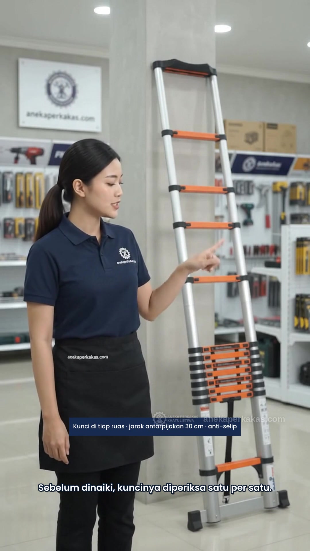 Neka menjelaskan tangga aluminium teleskopik BLACKFOOT